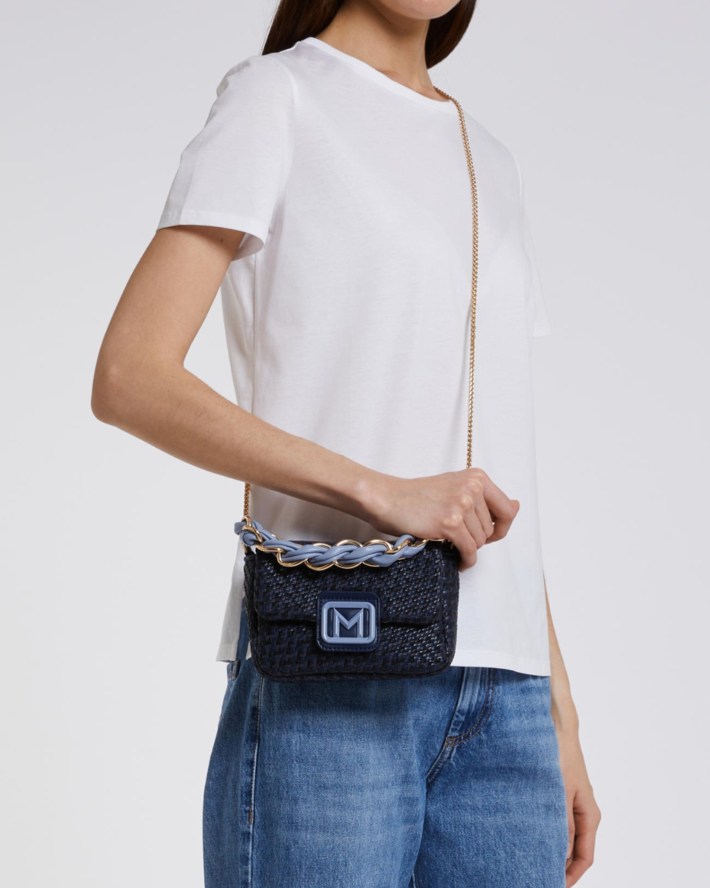 Borsa Le Muse small con intreccio Mlalontra