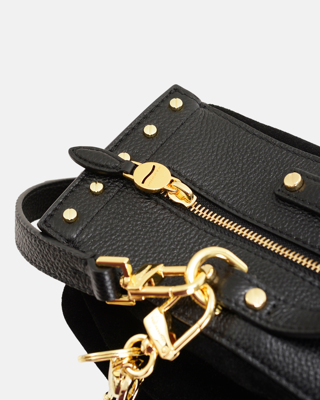 Borsa a mano grande in suede e pelle Camilla-S