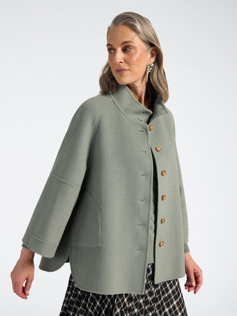 Caban in double misto lana