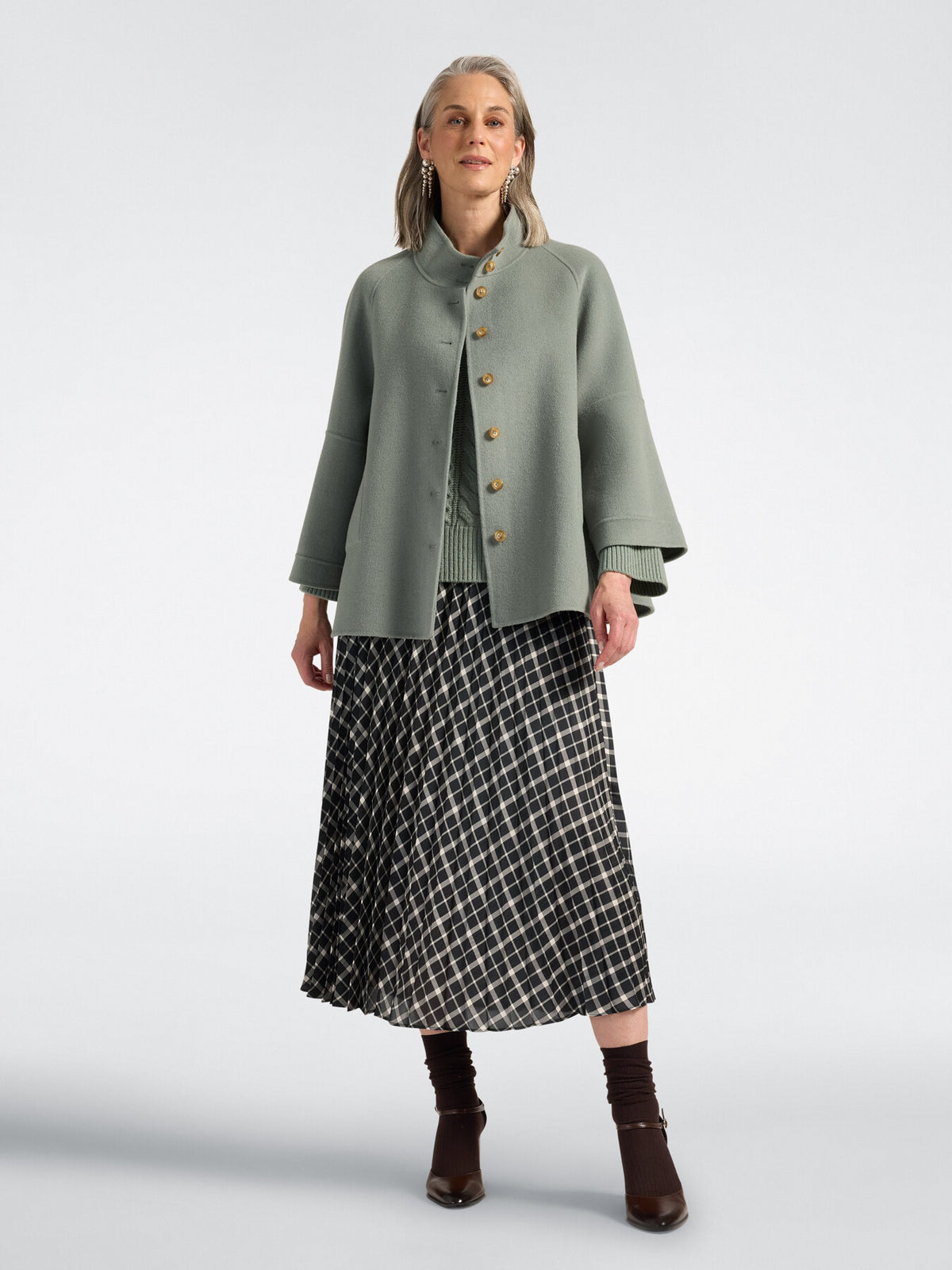 Caban in double misto lana