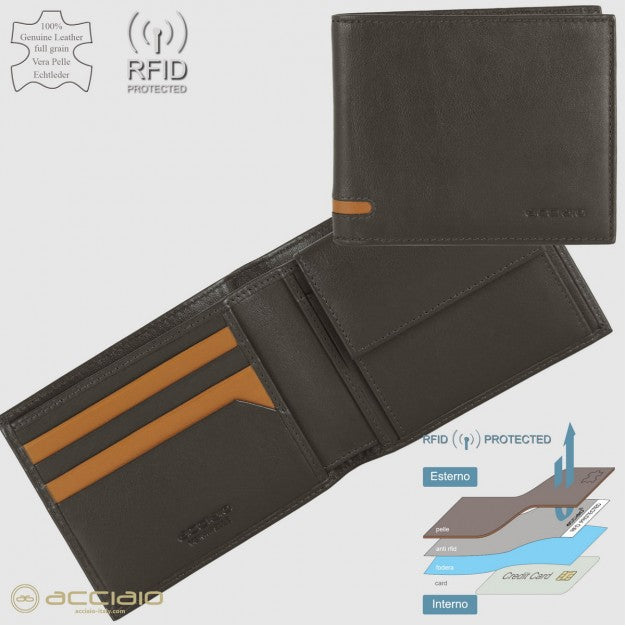 Portafoglio medio in pelle