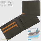 Portafoglio medio in pelle