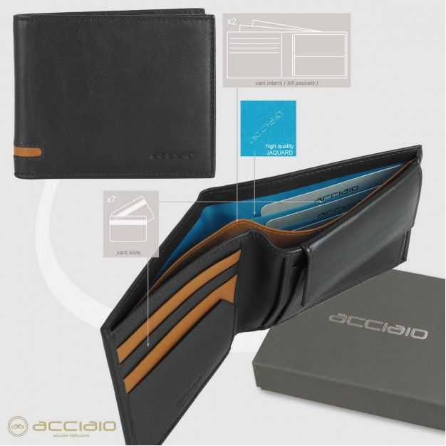 Portafoglio medio in pelle