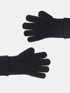 Guanti in maglia con logo