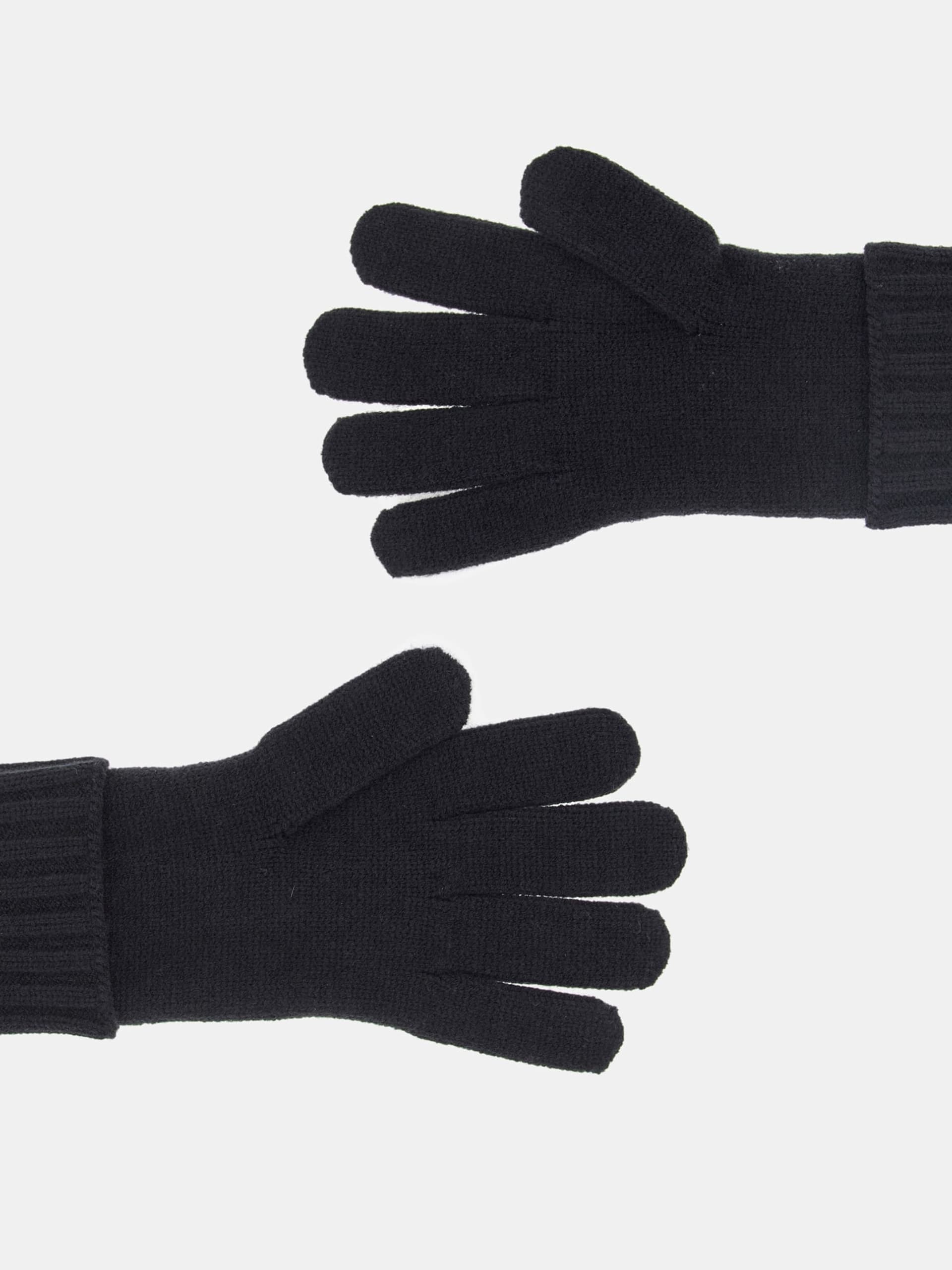 Guanti in maglia con logo