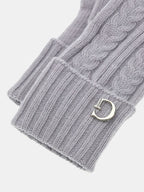 Guanti in maglia con logo