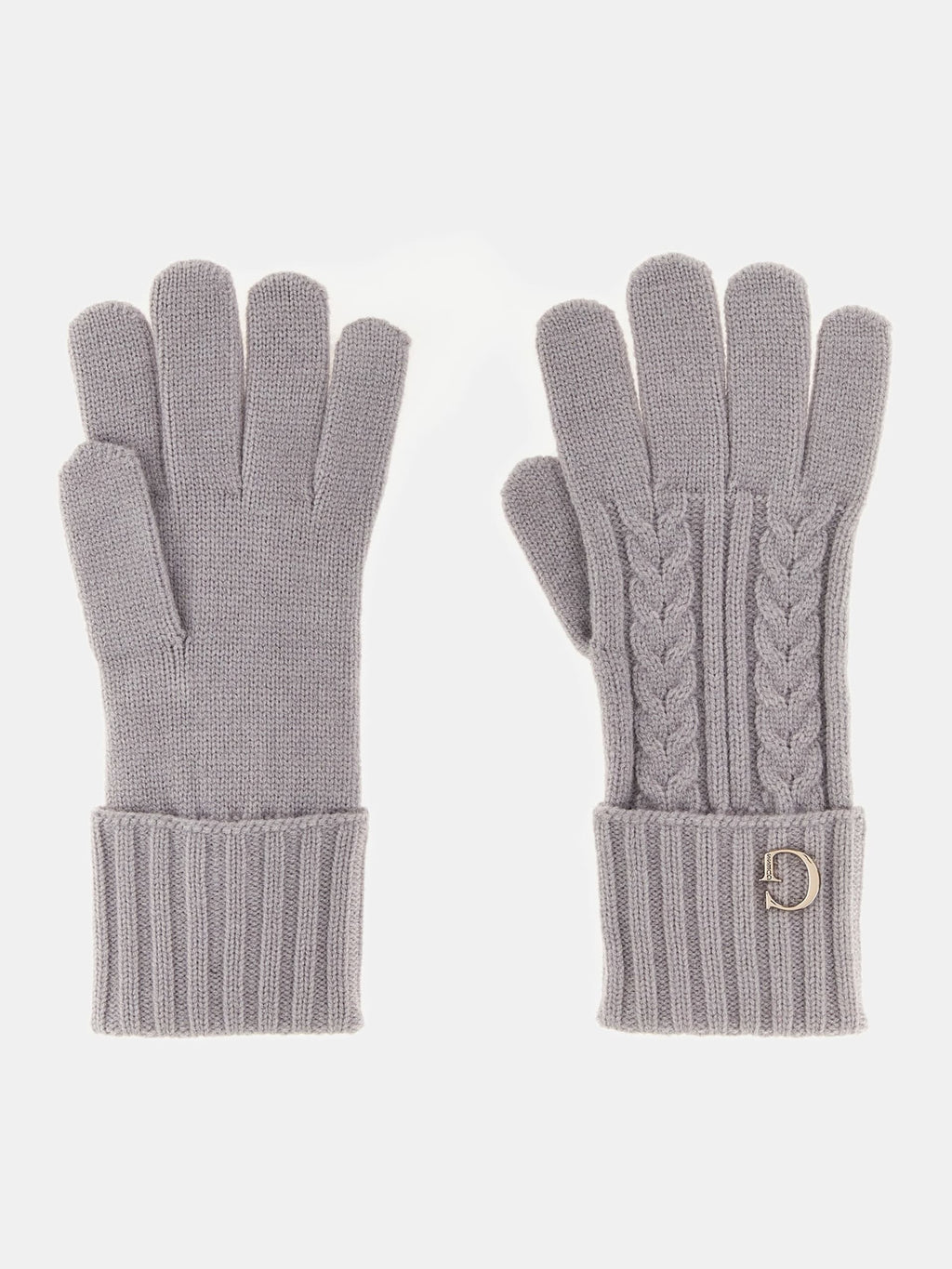 Guanti in maglia con logo
