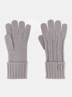 Guanti in maglia con logo