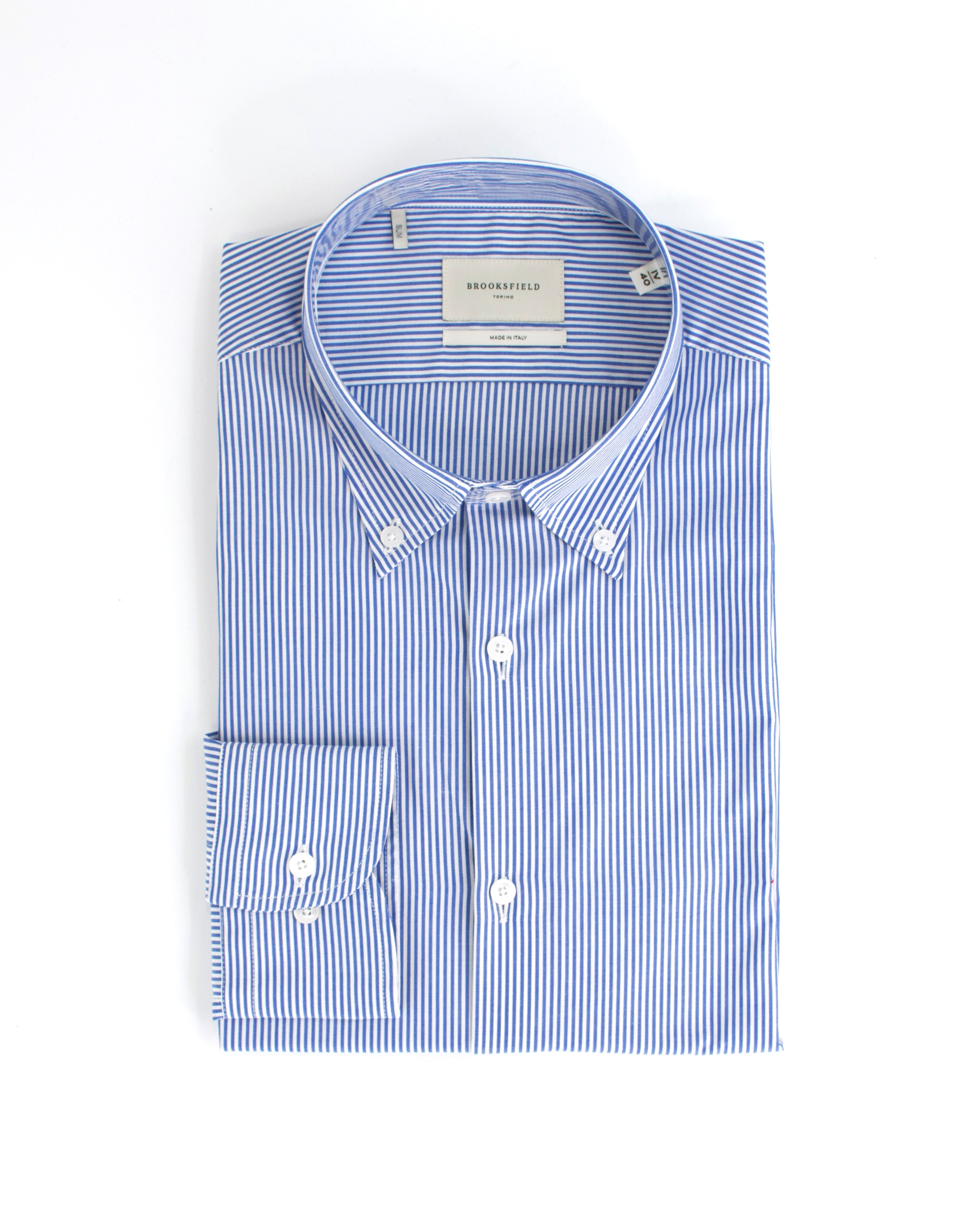 Camicia a righe botton down slim fit