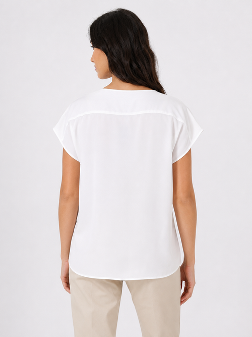 Camicia in crepe de chine di misto seta Mllcurvato1