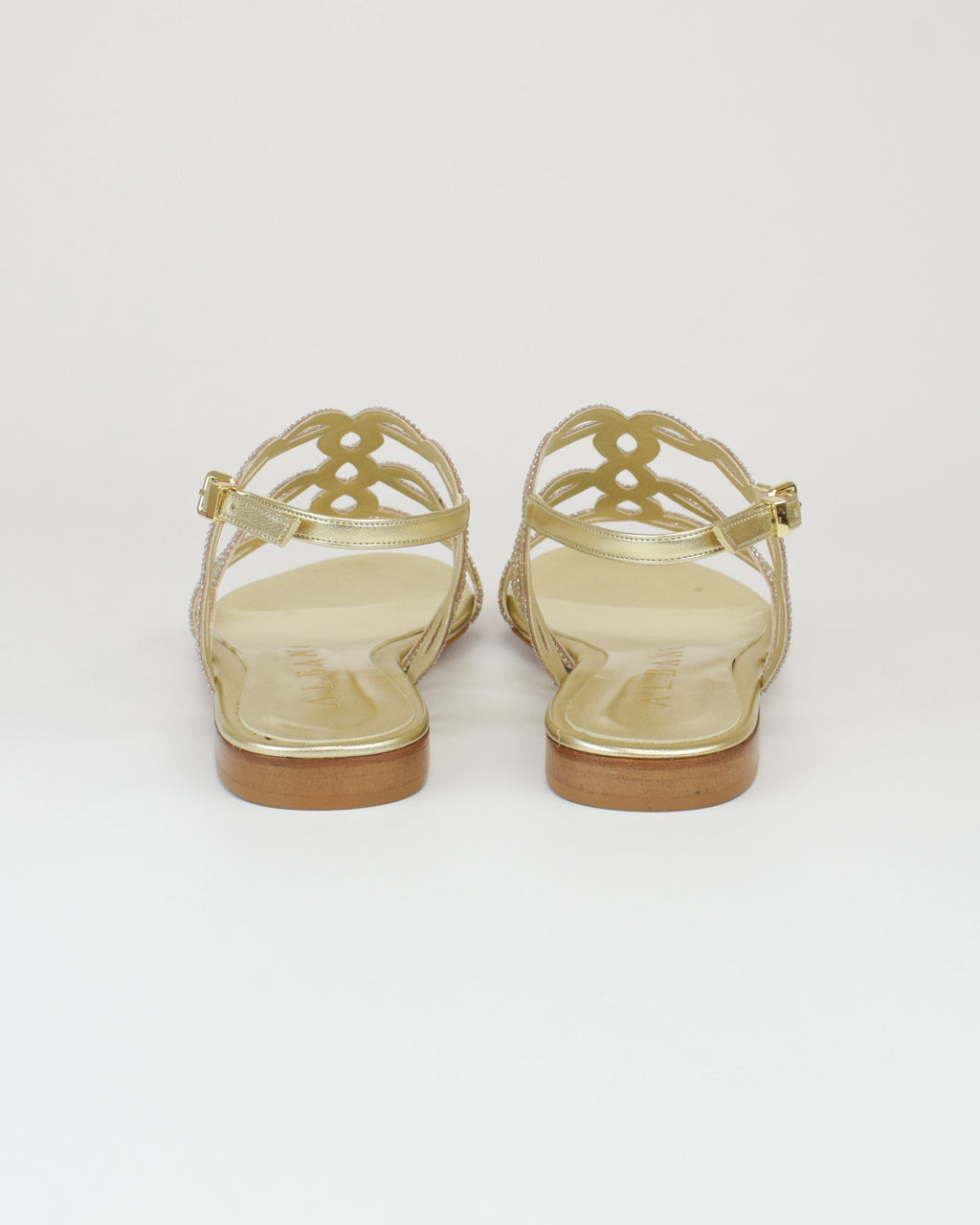 Sandalo gioiello in pelle intrecciata