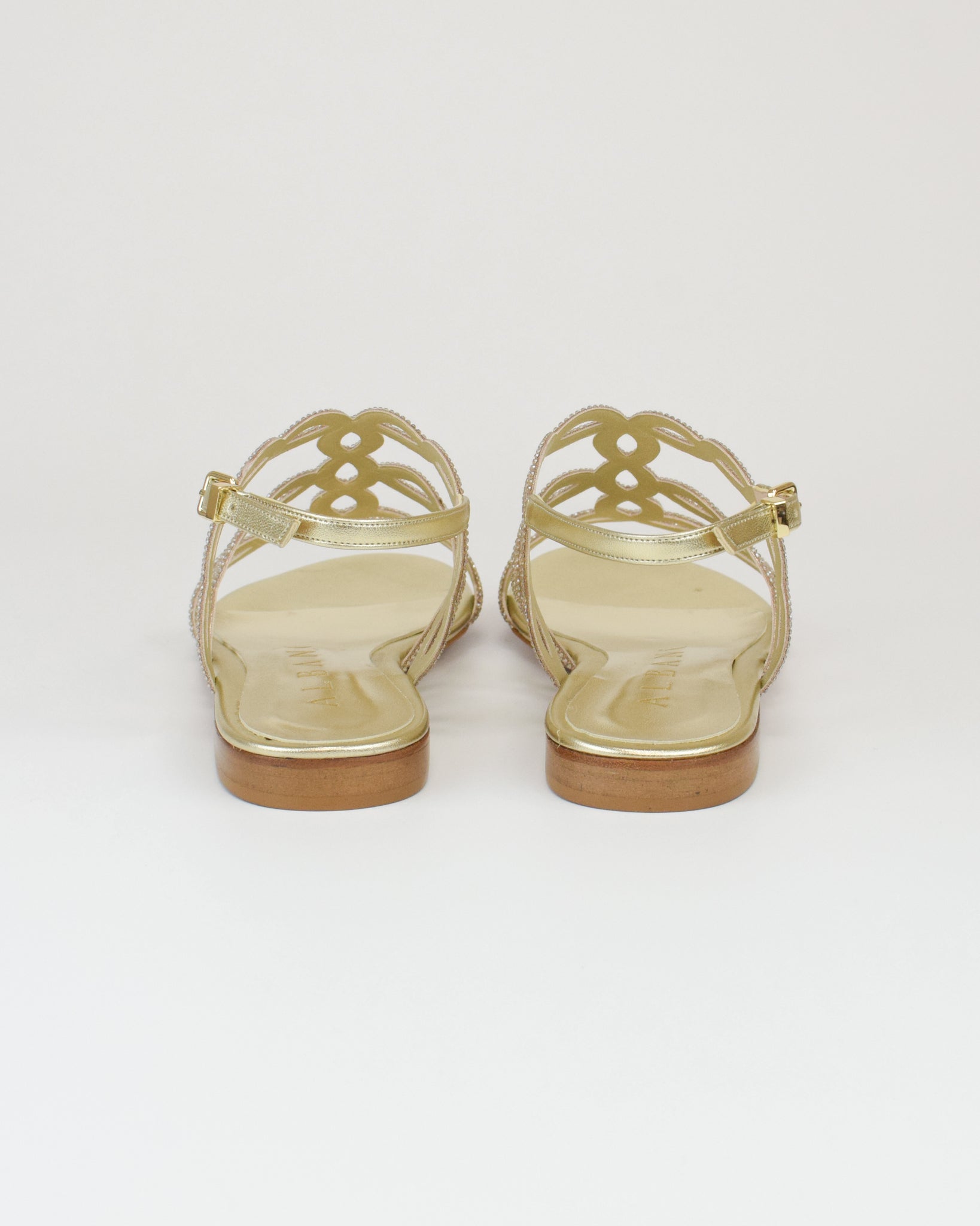 Sandalo gioiello in pelle intrecciata