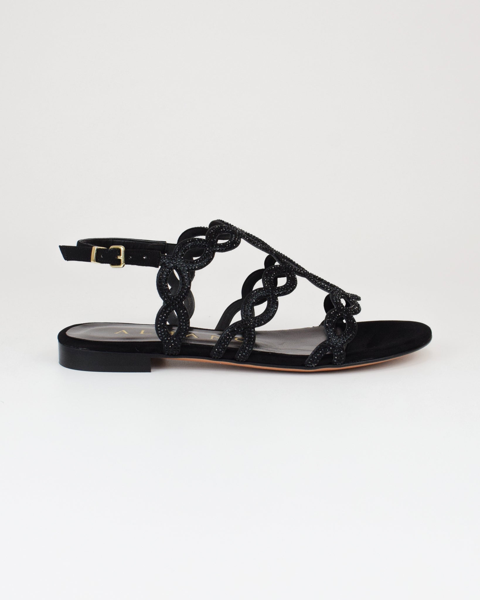 Sandalo gioiello in pelle intrecciata
