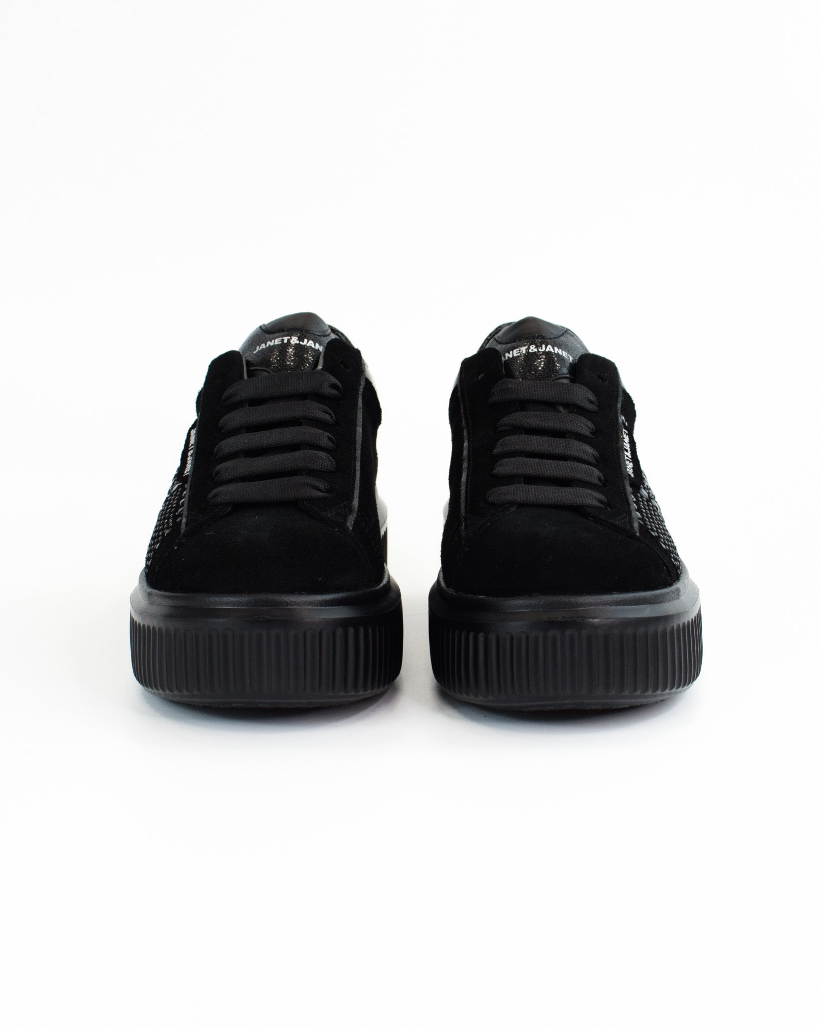 Sneaker in camoscio e strass