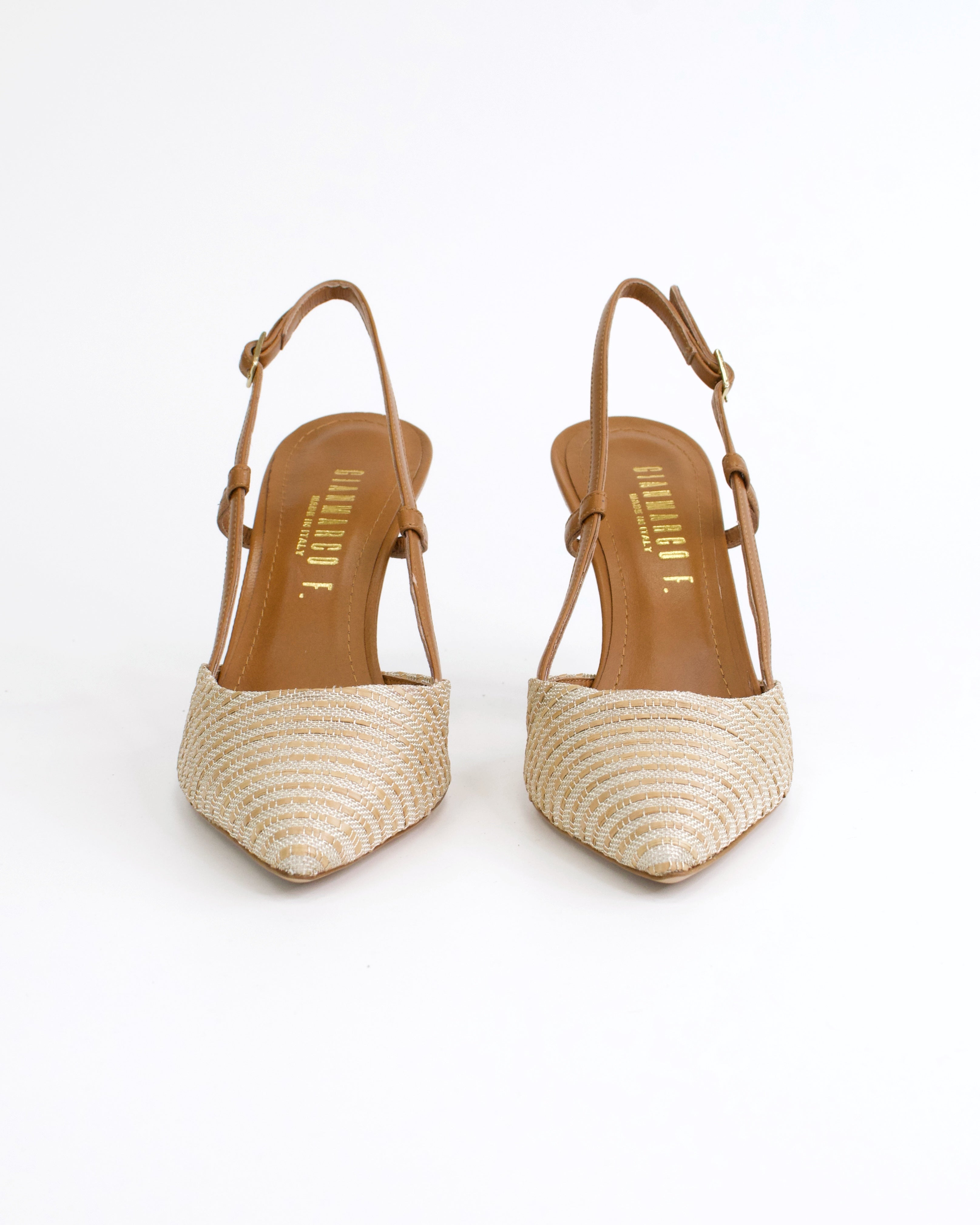 Slingback in rafia