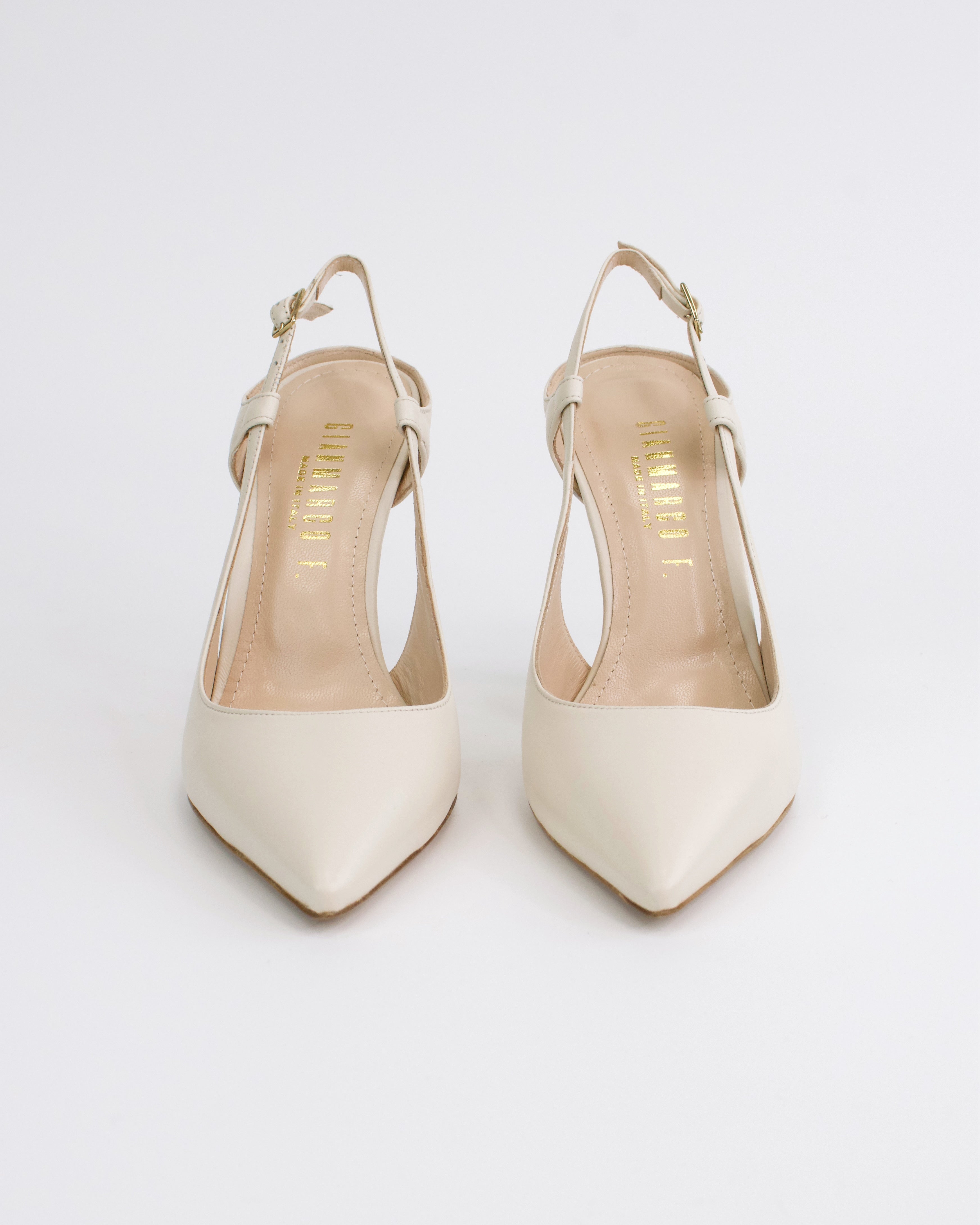 Slingback in pelle