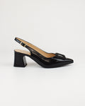 Slingback in vernice con accessorio