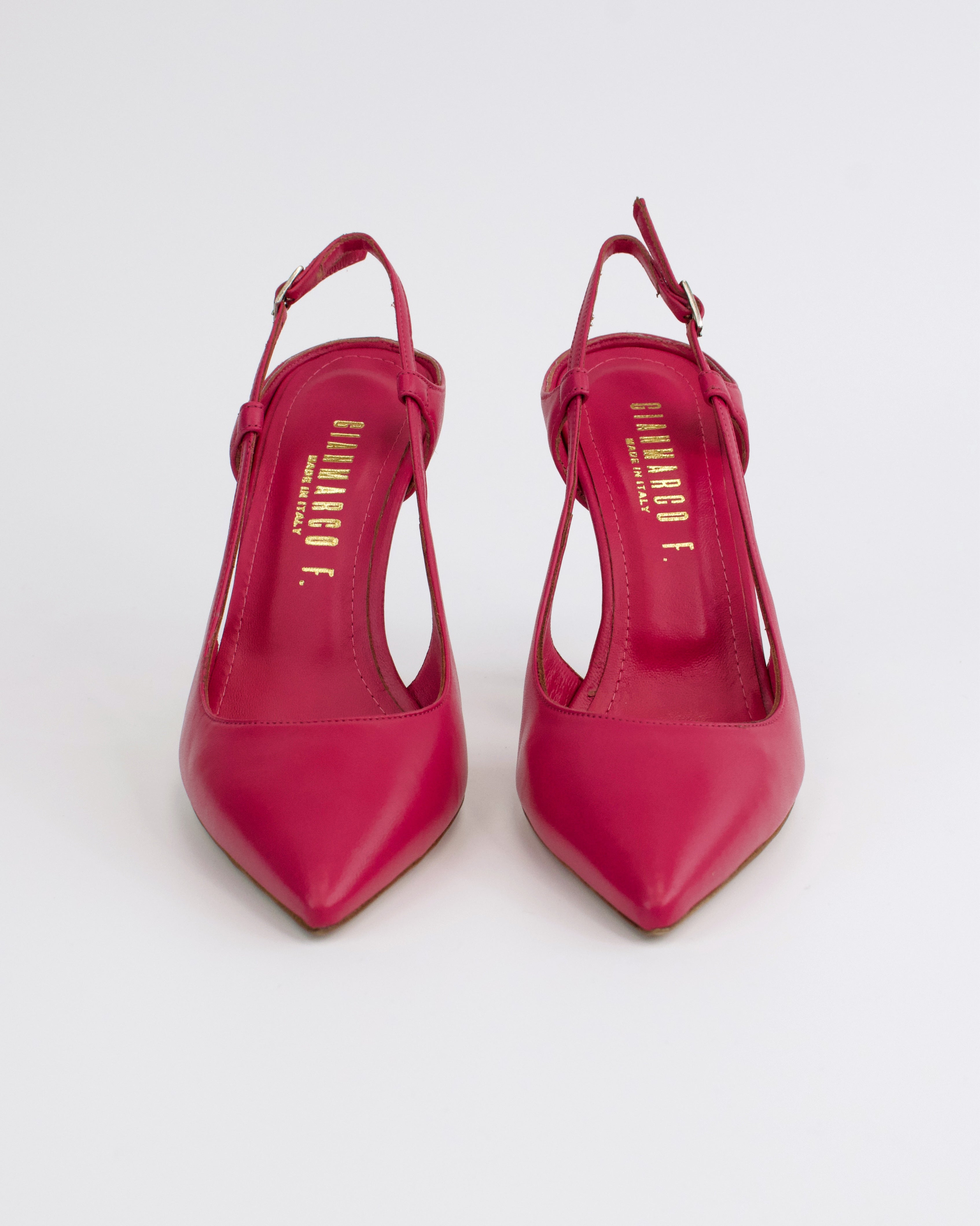 Slingback in pelle