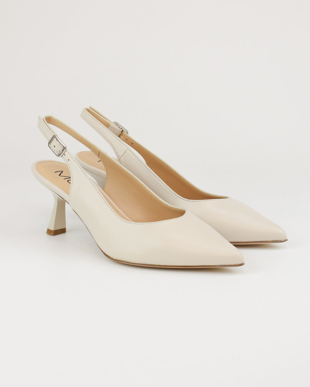 Slingback in pelle