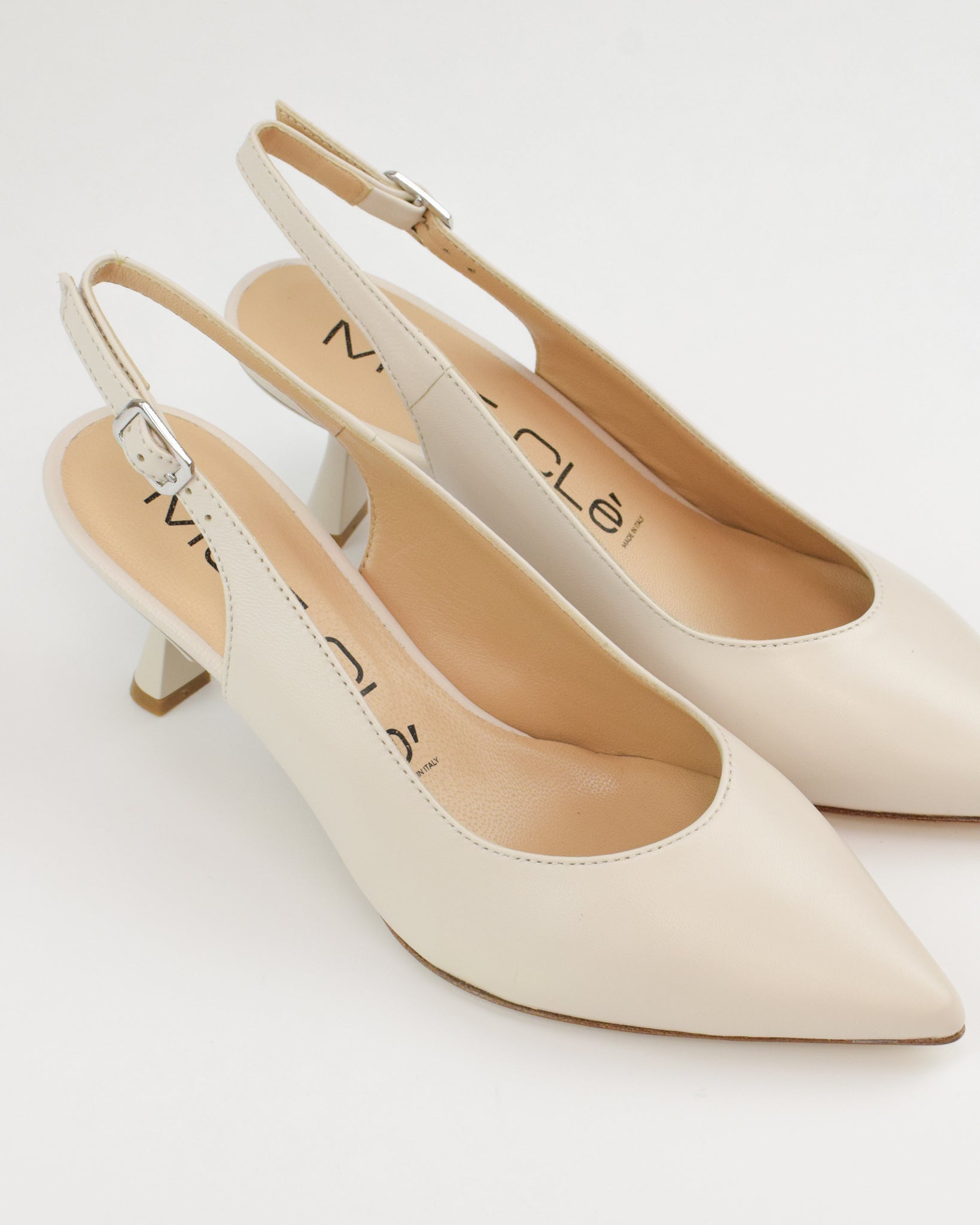 Slingback in pelle