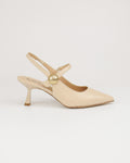 Slingback in vernice con dettaglio gioiello