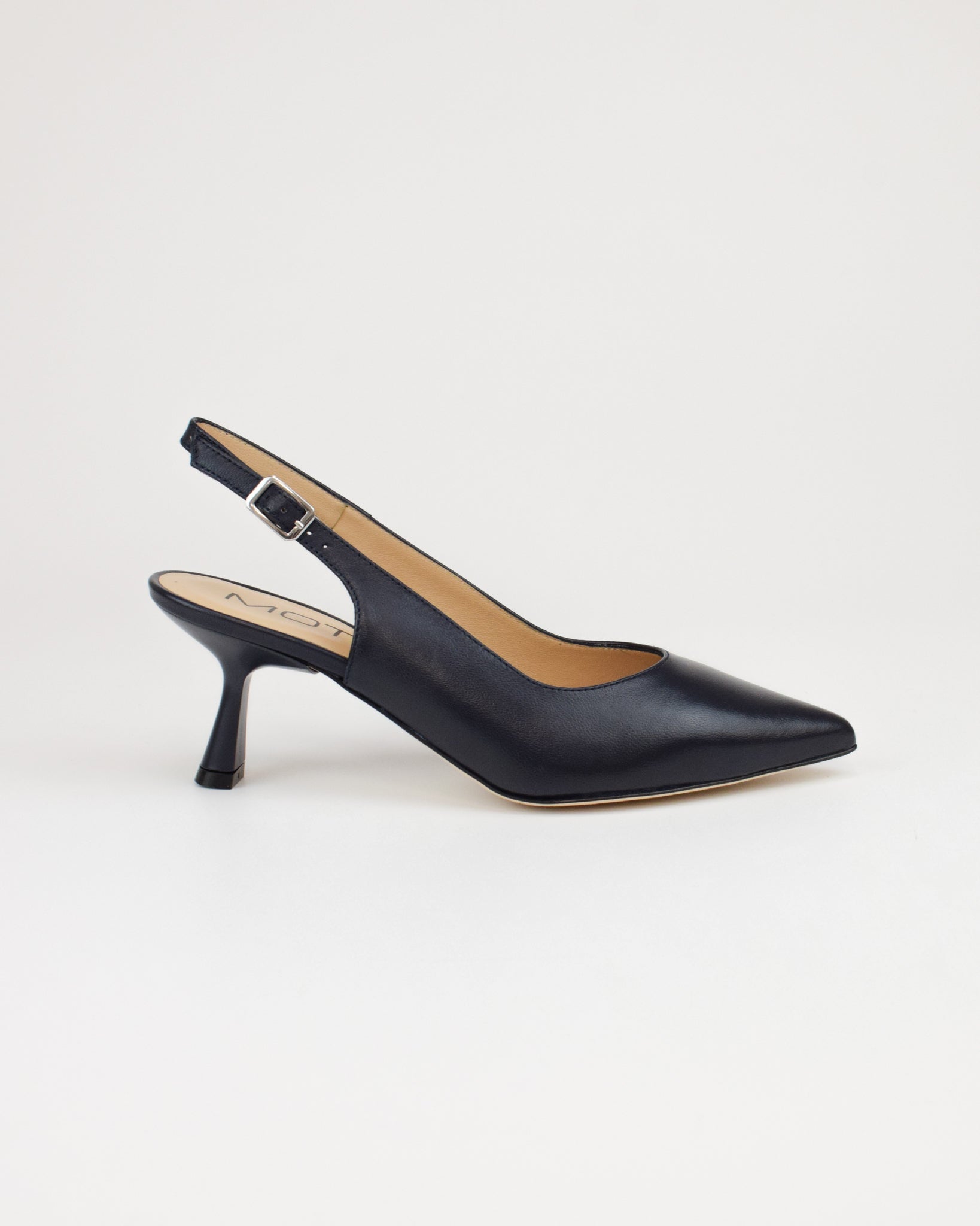 Slingback in pelle