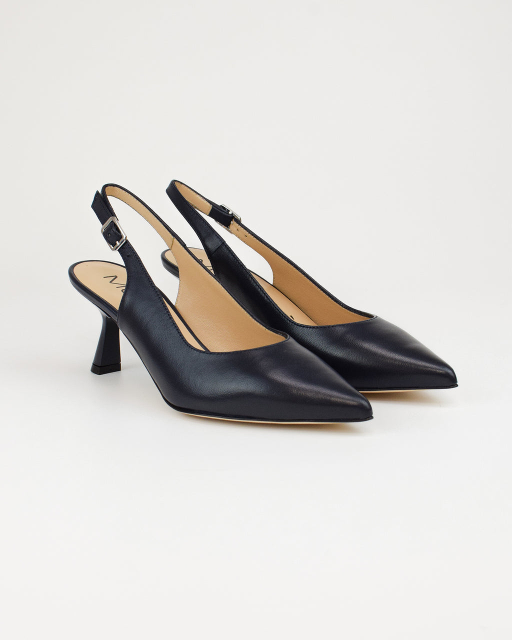 Slingback in pelle