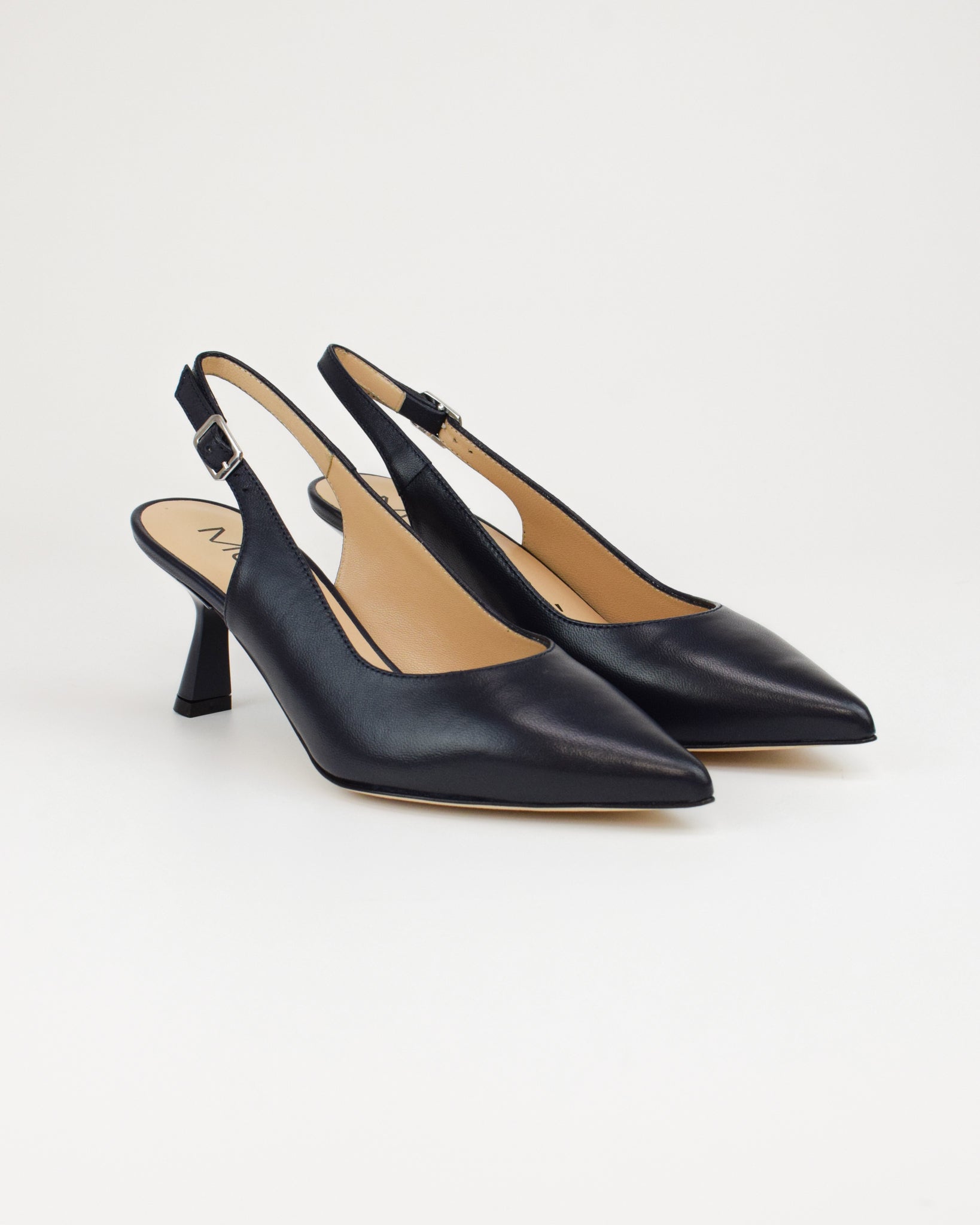 Slingback in pelle