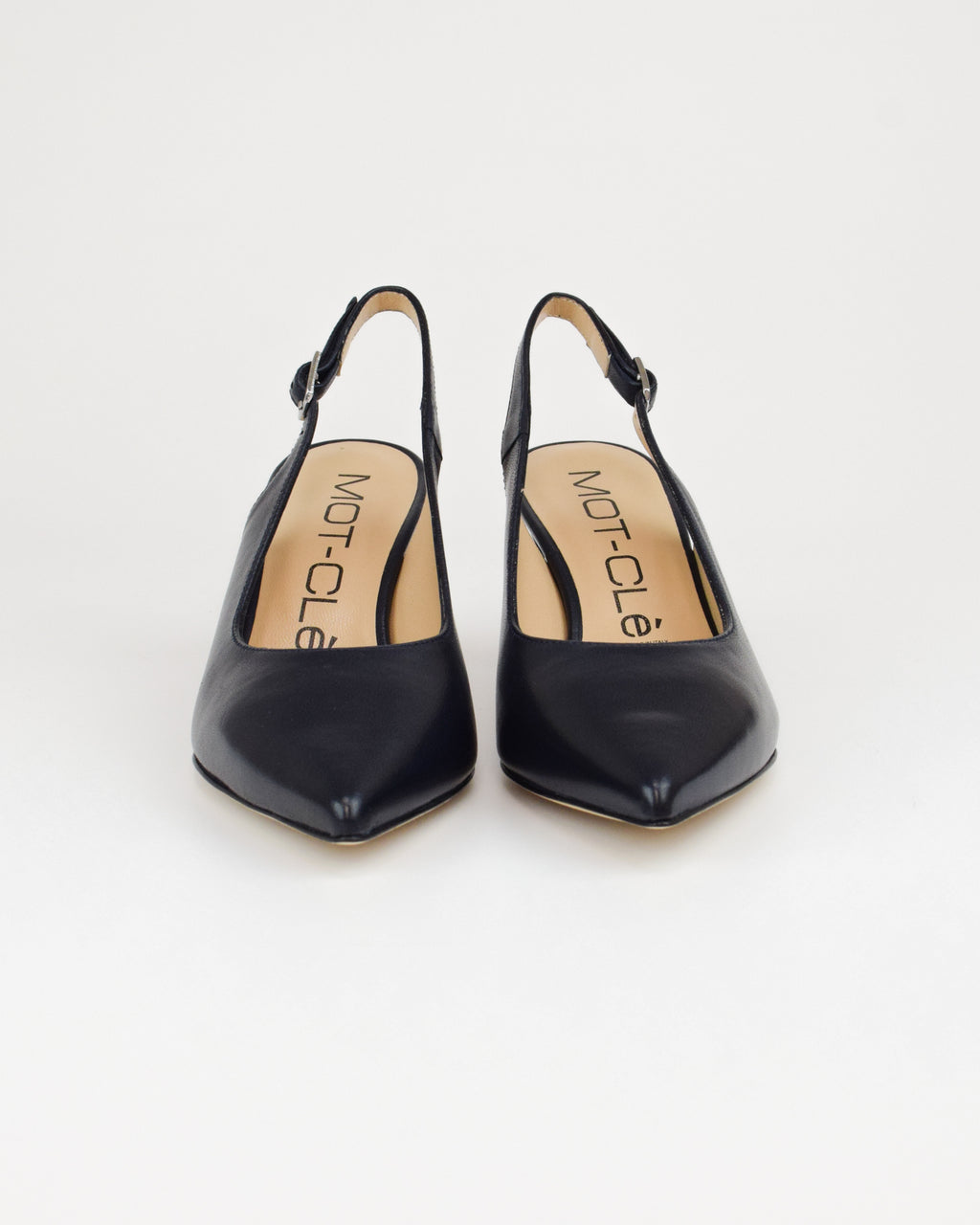 Slingback in pelle