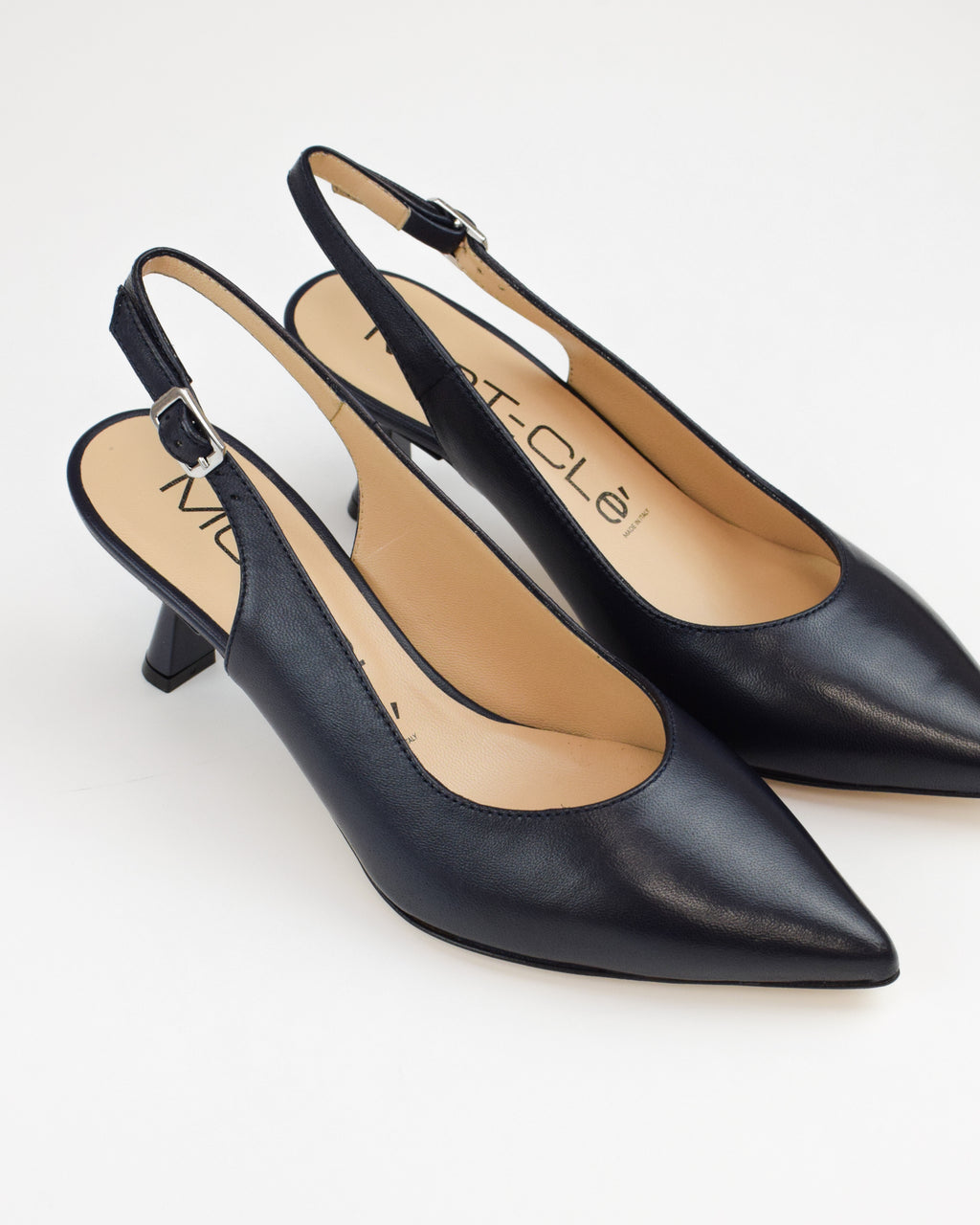 Slingback in pelle