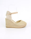 Espadrilles in camoscio con zeppa