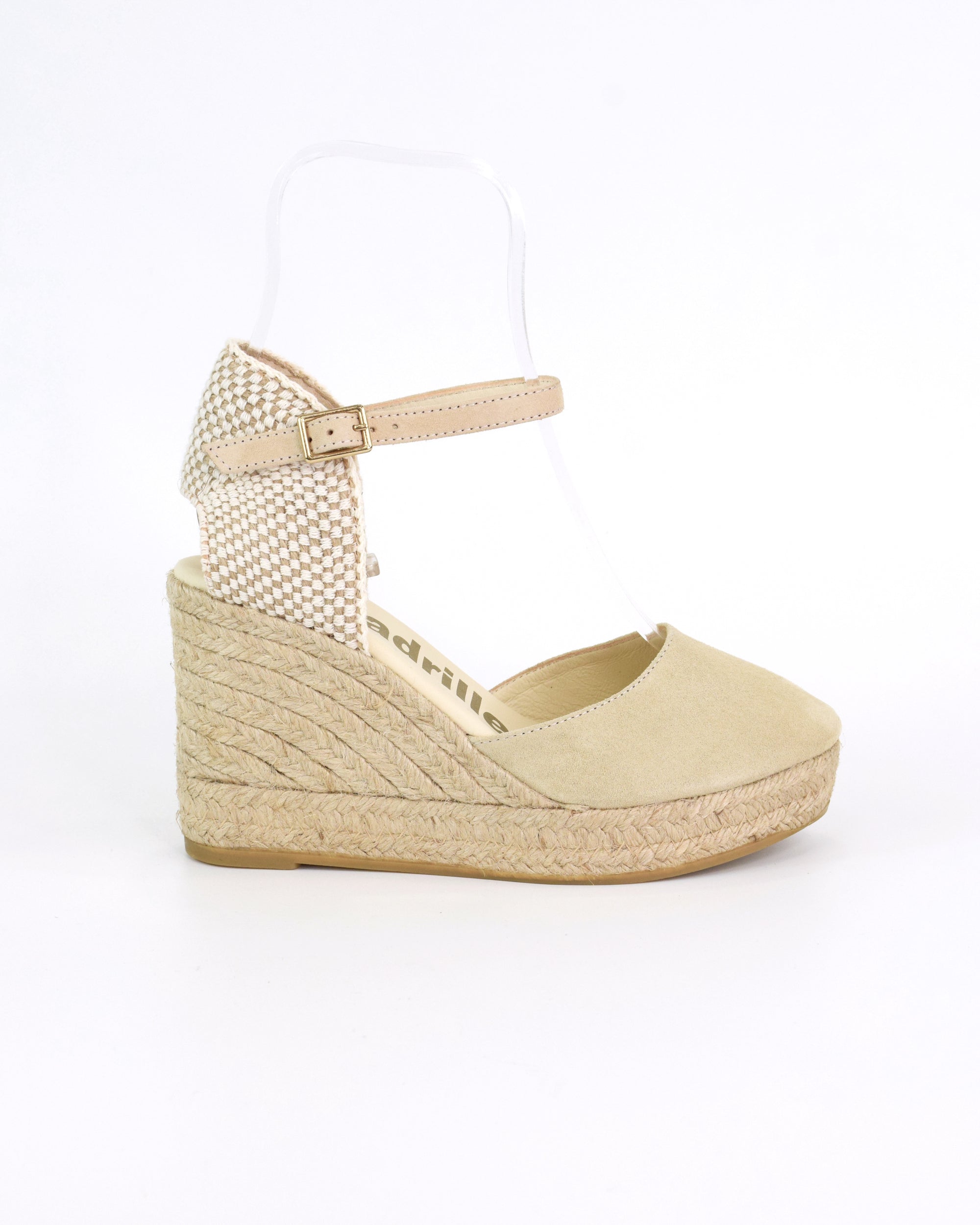 Espadrilles in camoscio con zeppa
