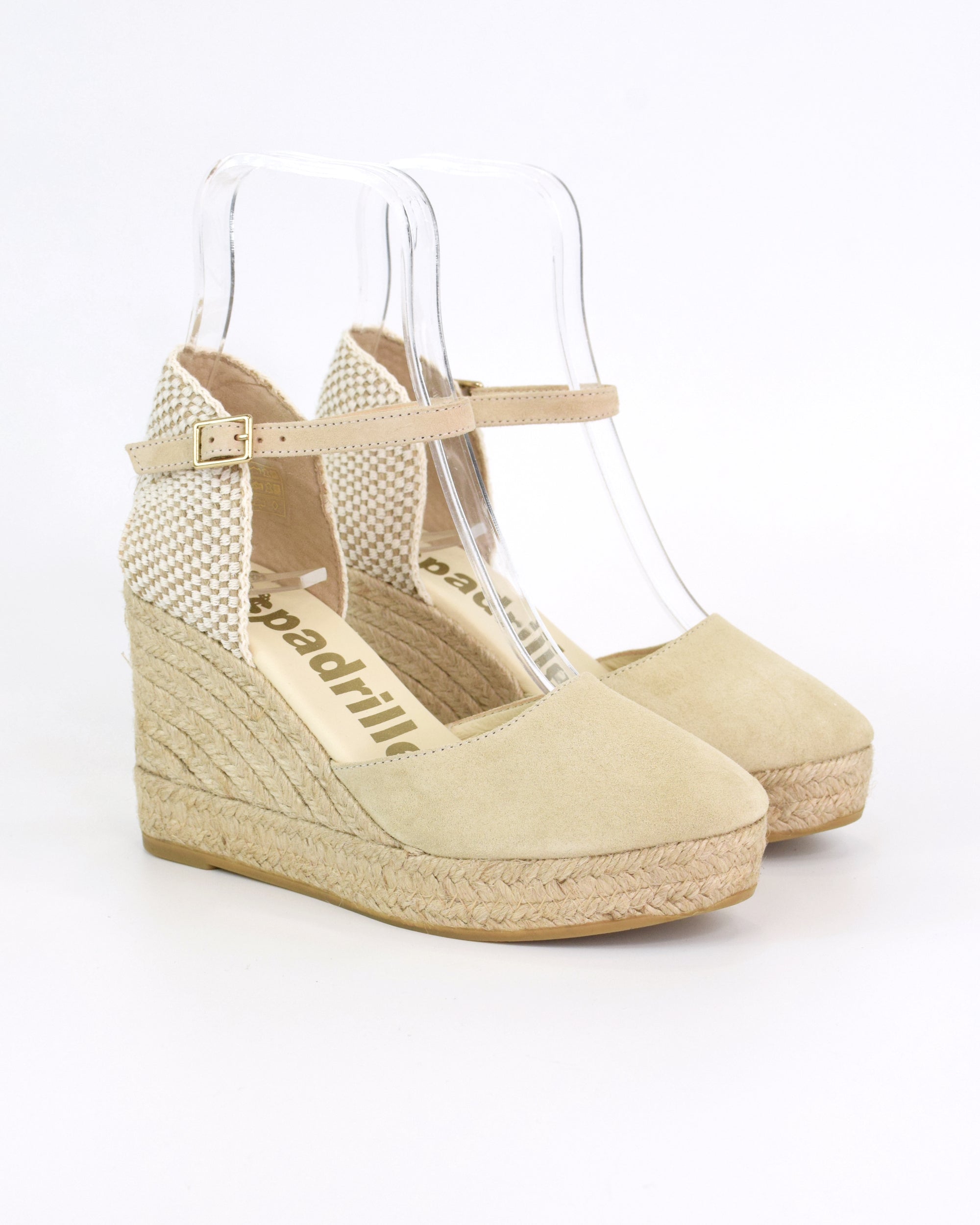 Espadrilles in camoscio con zeppa