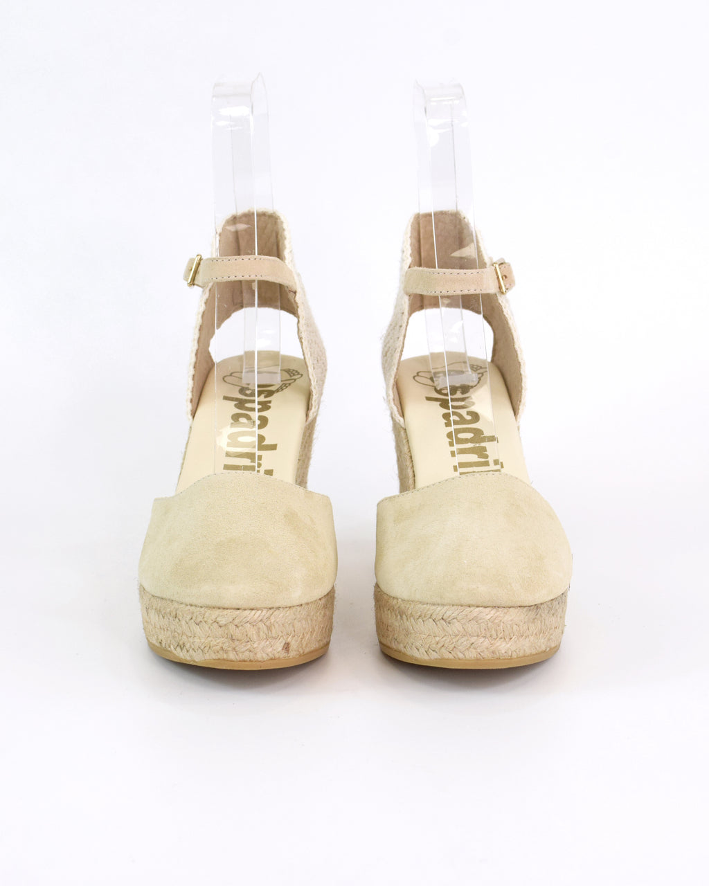 Espadrilles in camoscio con zeppa