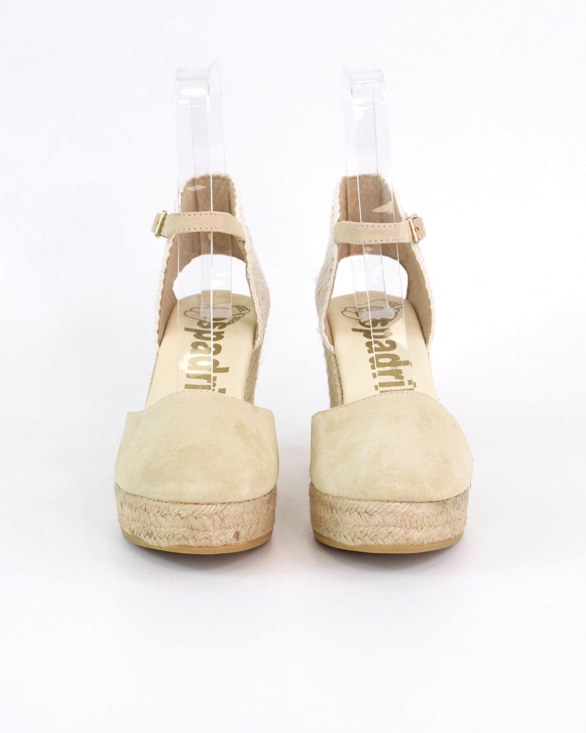 Espadrilles in camoscio con zeppa