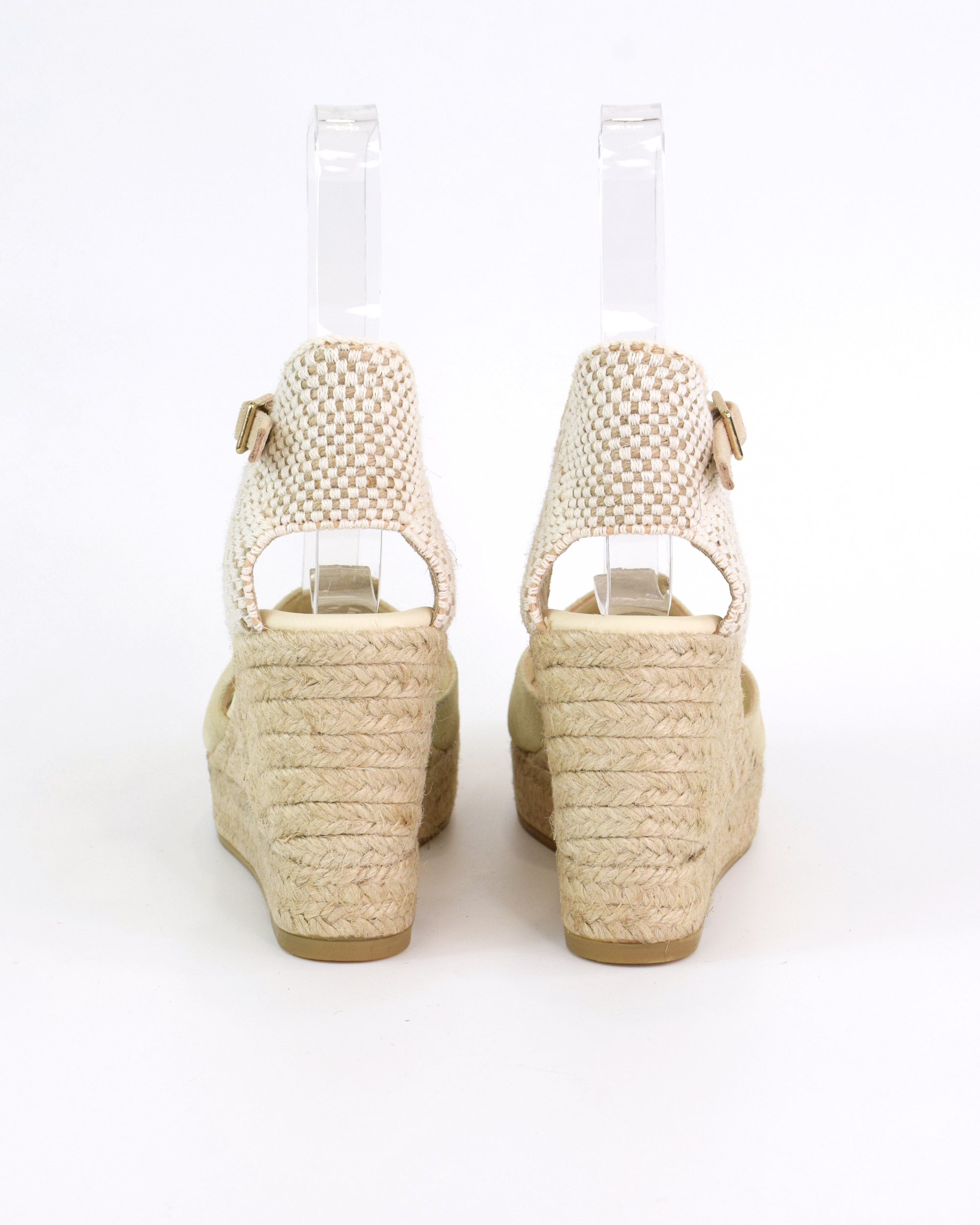 Espadrilles in camoscio con zeppa