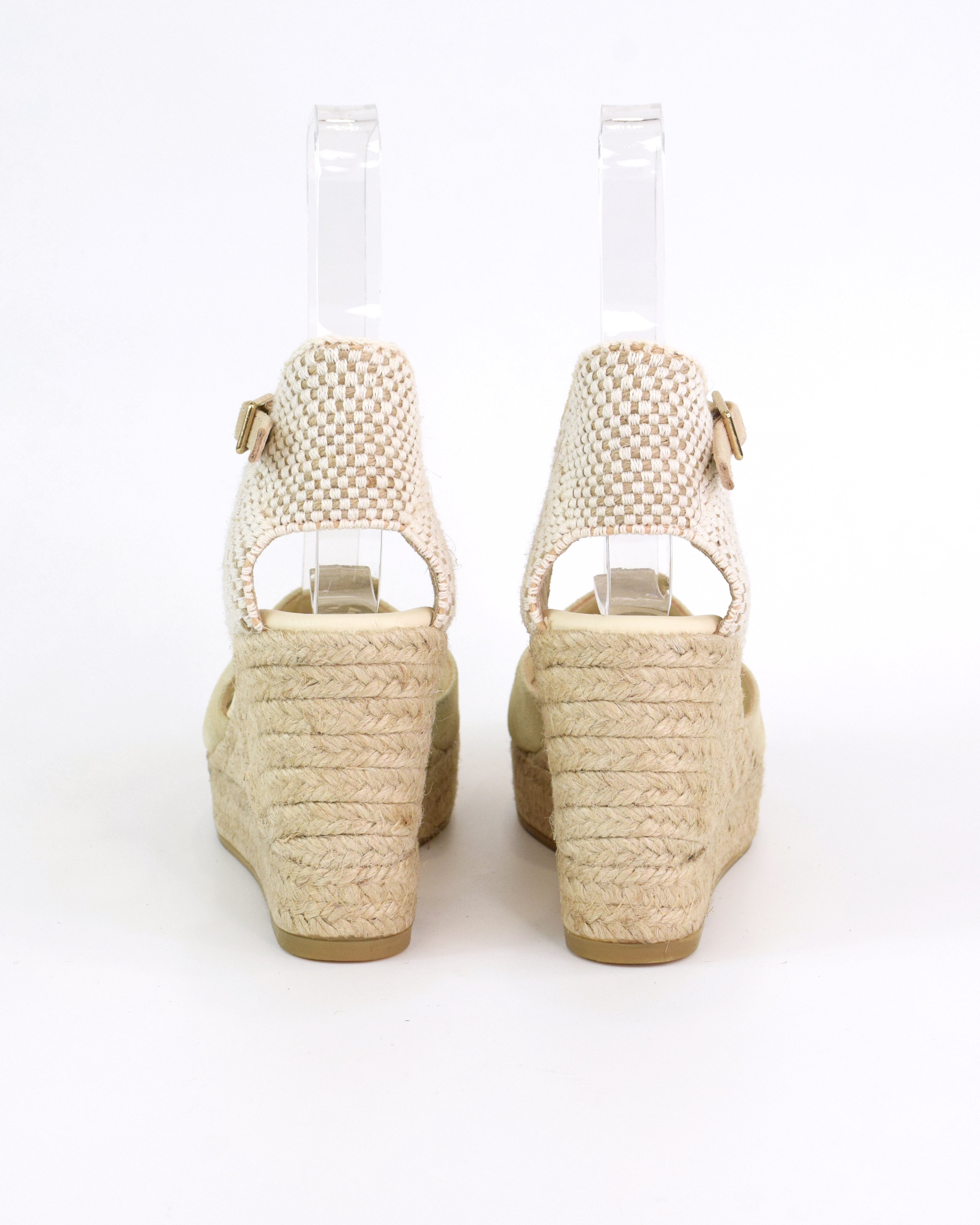 Espadrilles in camoscio con zeppa