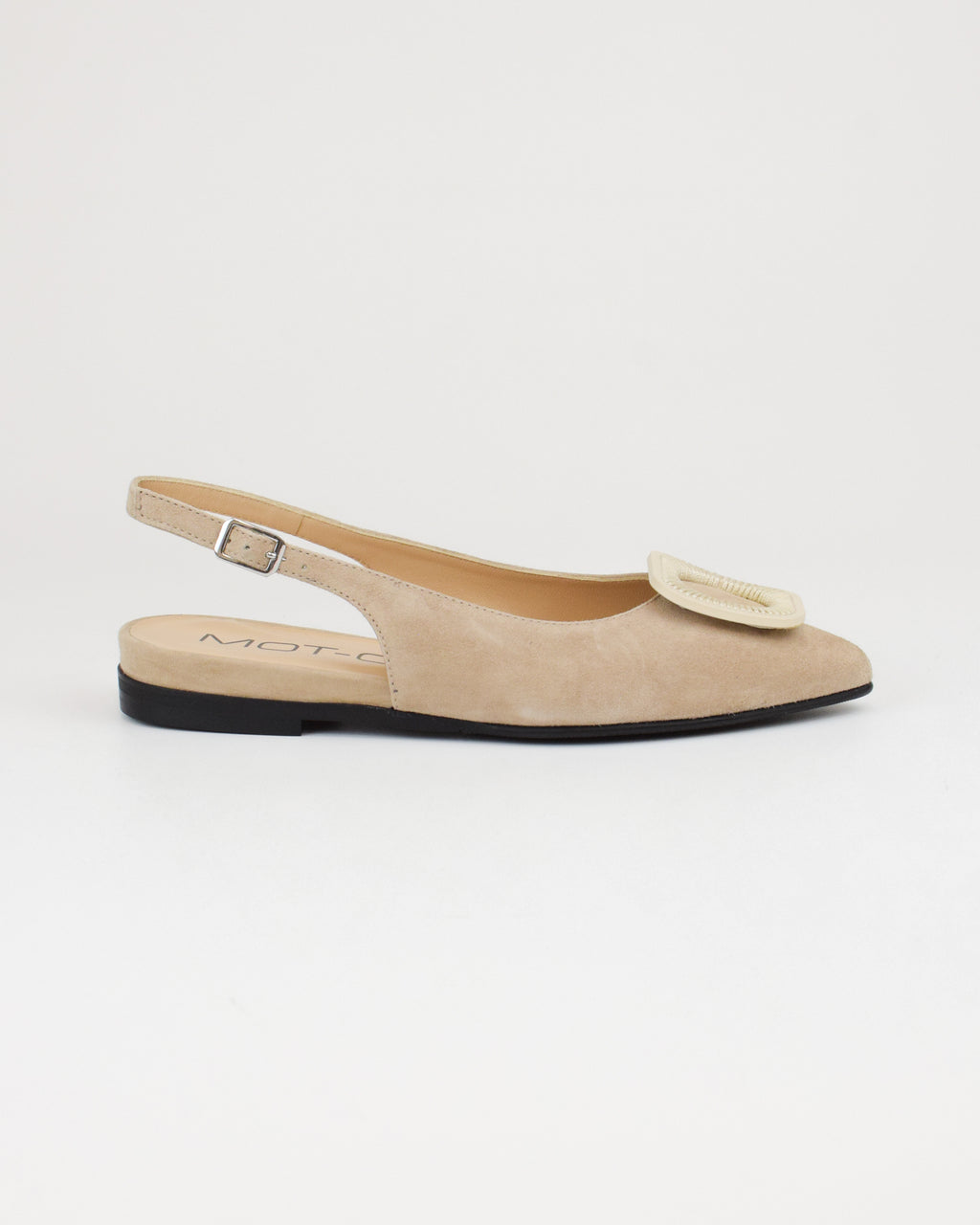 Slingback in pelle scamosciata