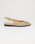 Slingback in pelle scamosciata