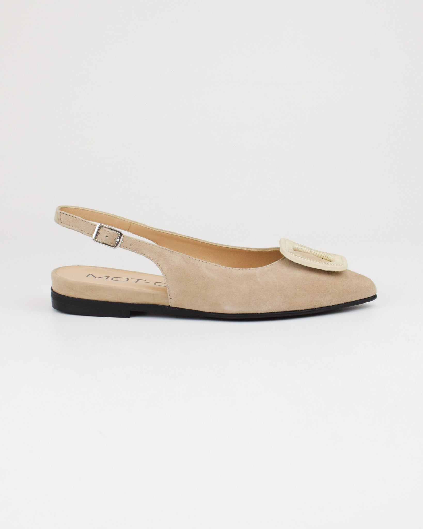 Slingback in pelle scamosciata