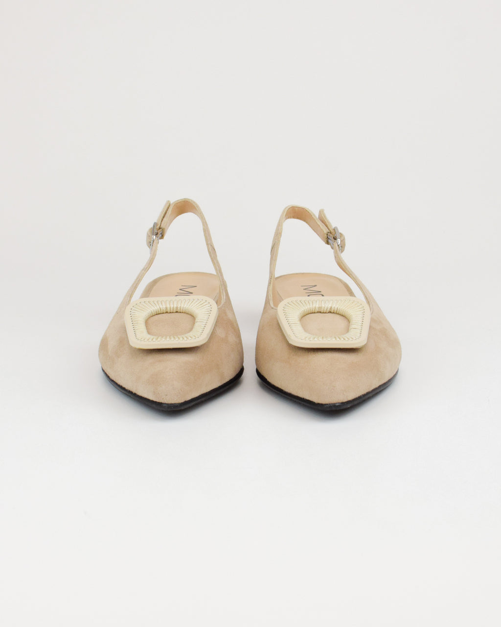 Slingback in pelle scamosciata