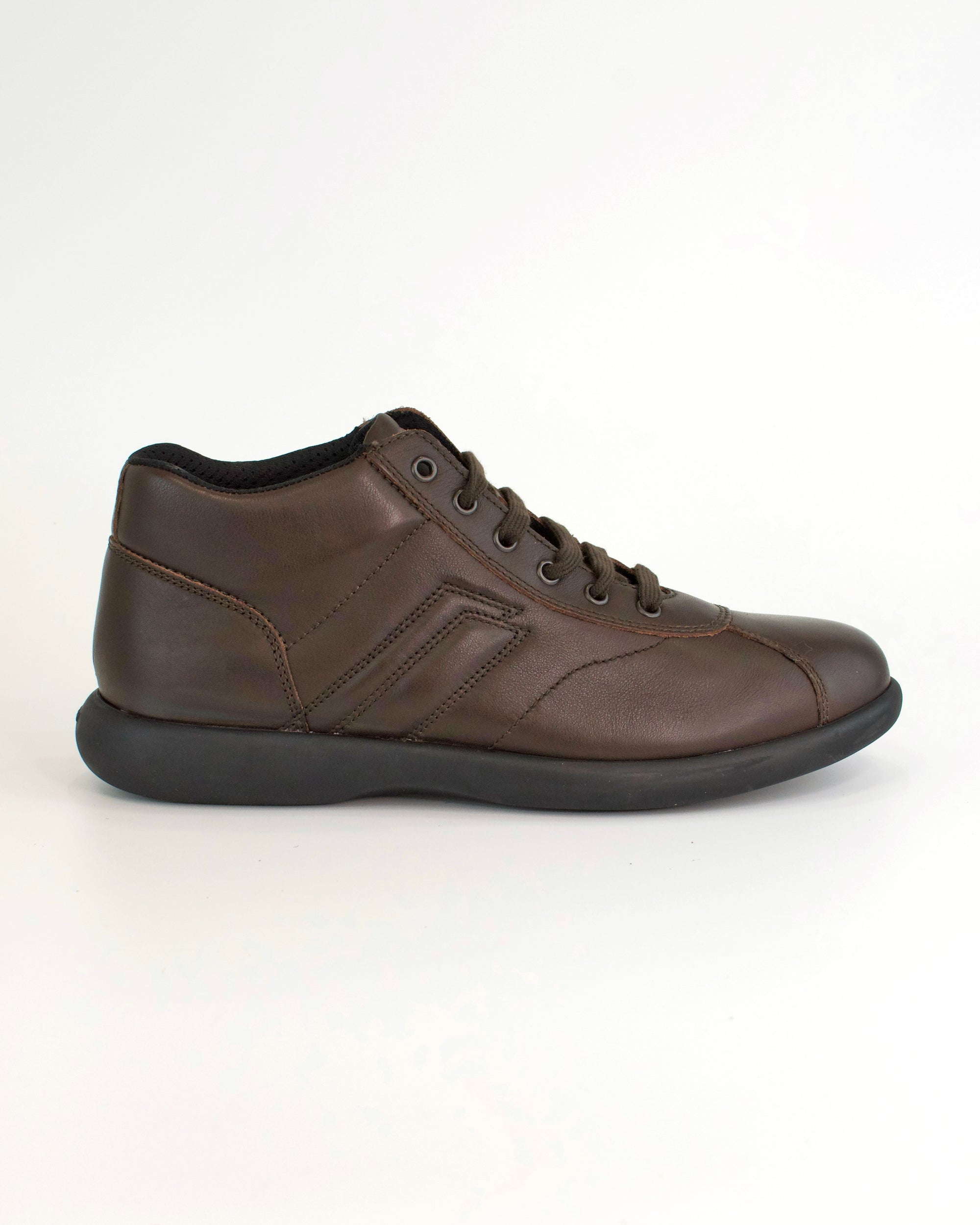Sneaker casual alta in pelle