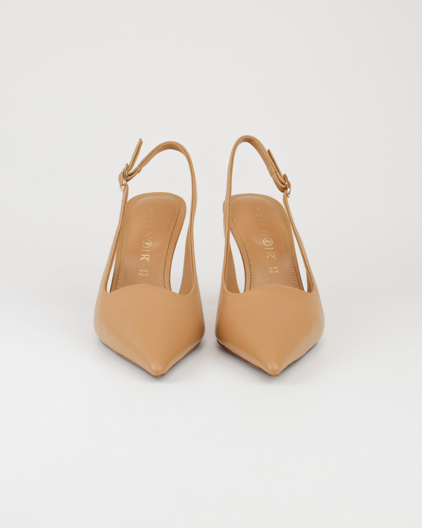 Slingback in pelle