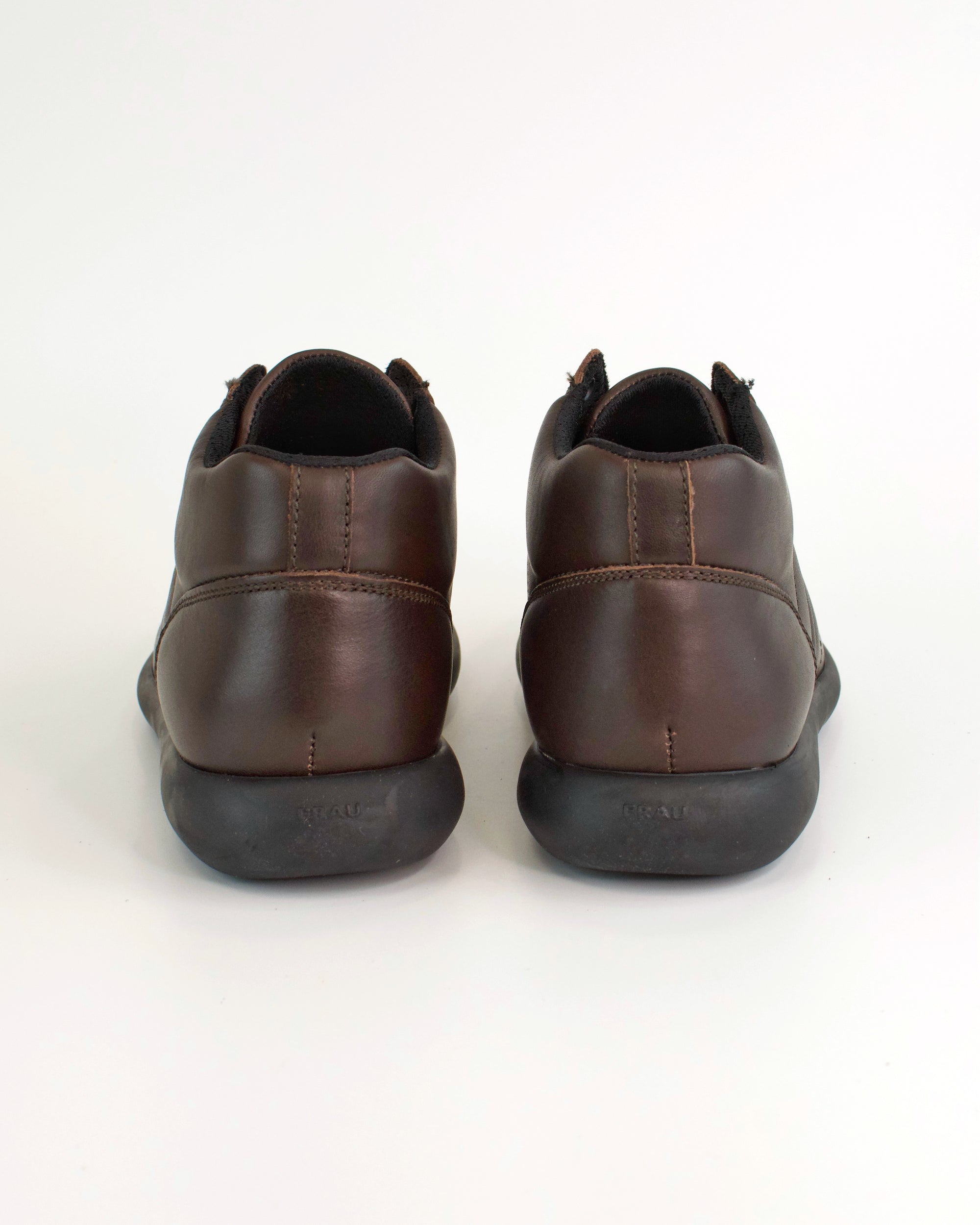 Sneaker casual alta in pelle