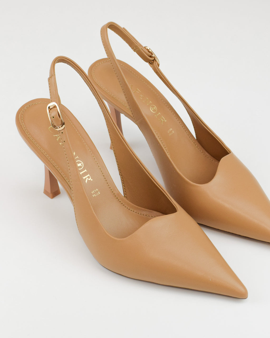Slingback in pelle