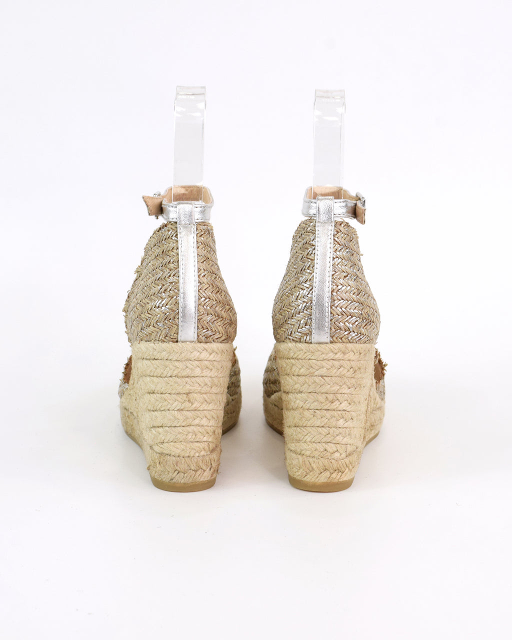 Espadrilles laminata con zeppa