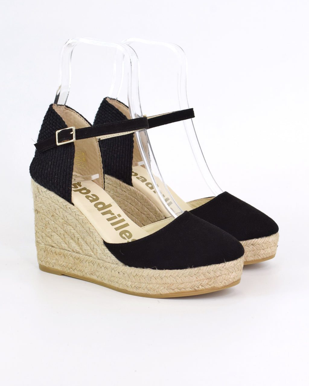 Espadrilles in camocio con zeppa