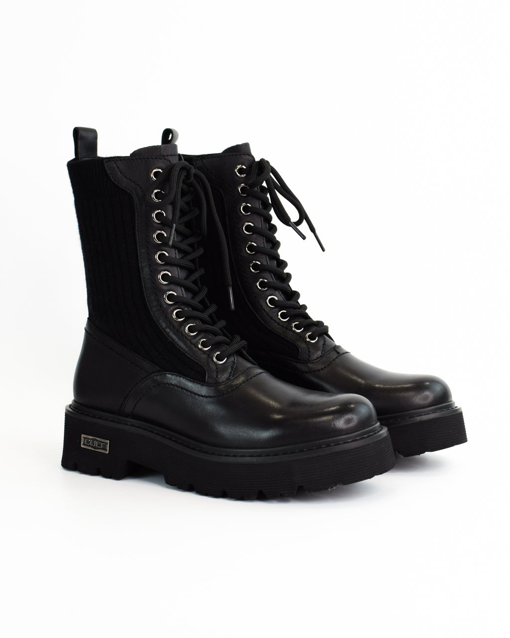 Anfibi stringati in pelle Slash