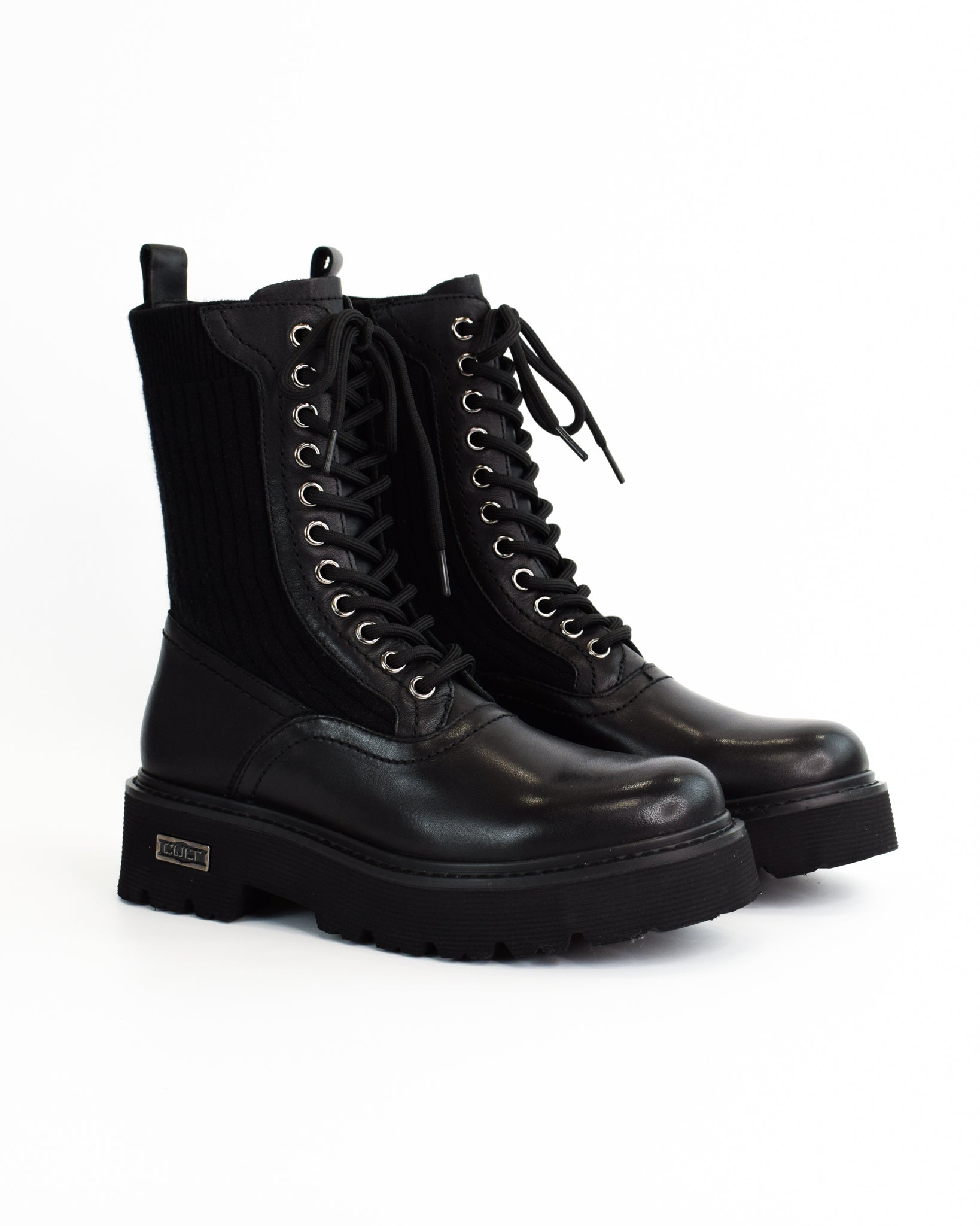Anfibi stringati in pelle Slash