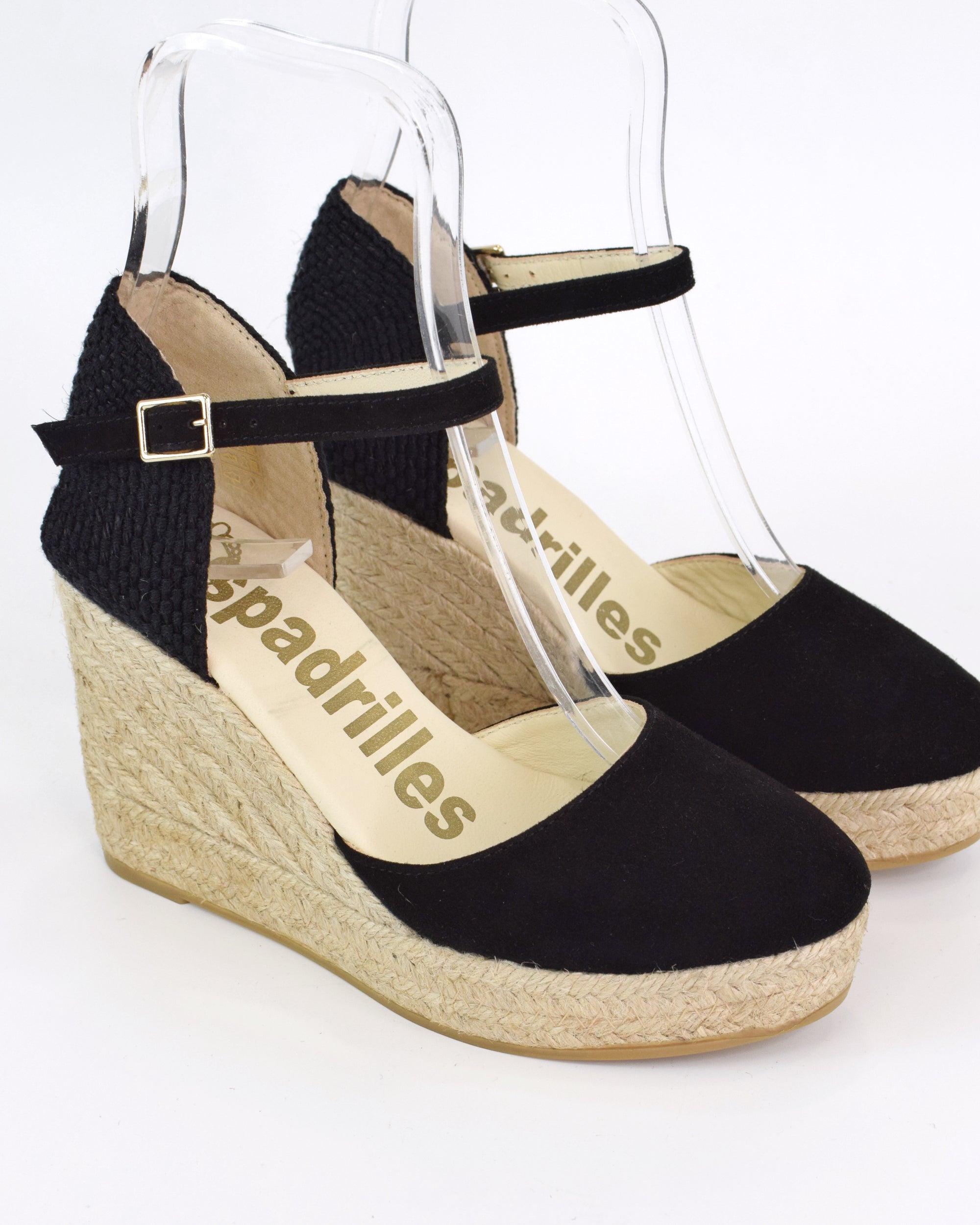 Espadrilles in camocio con zeppa